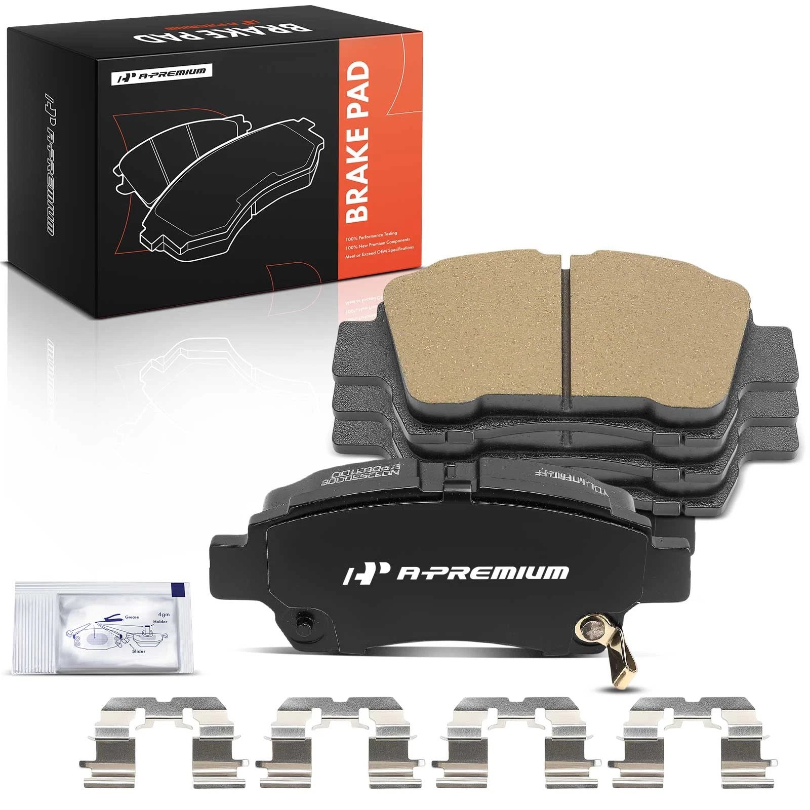 Front 4x Ceramic Brake Pads for Toyota Echo 2000-2001 L4 1.5L DOHC Sedan