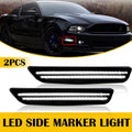 Set of 2 LED Front Smoke Side Marker Turn Signal Lamps for Ford Mustang (2010–2014)