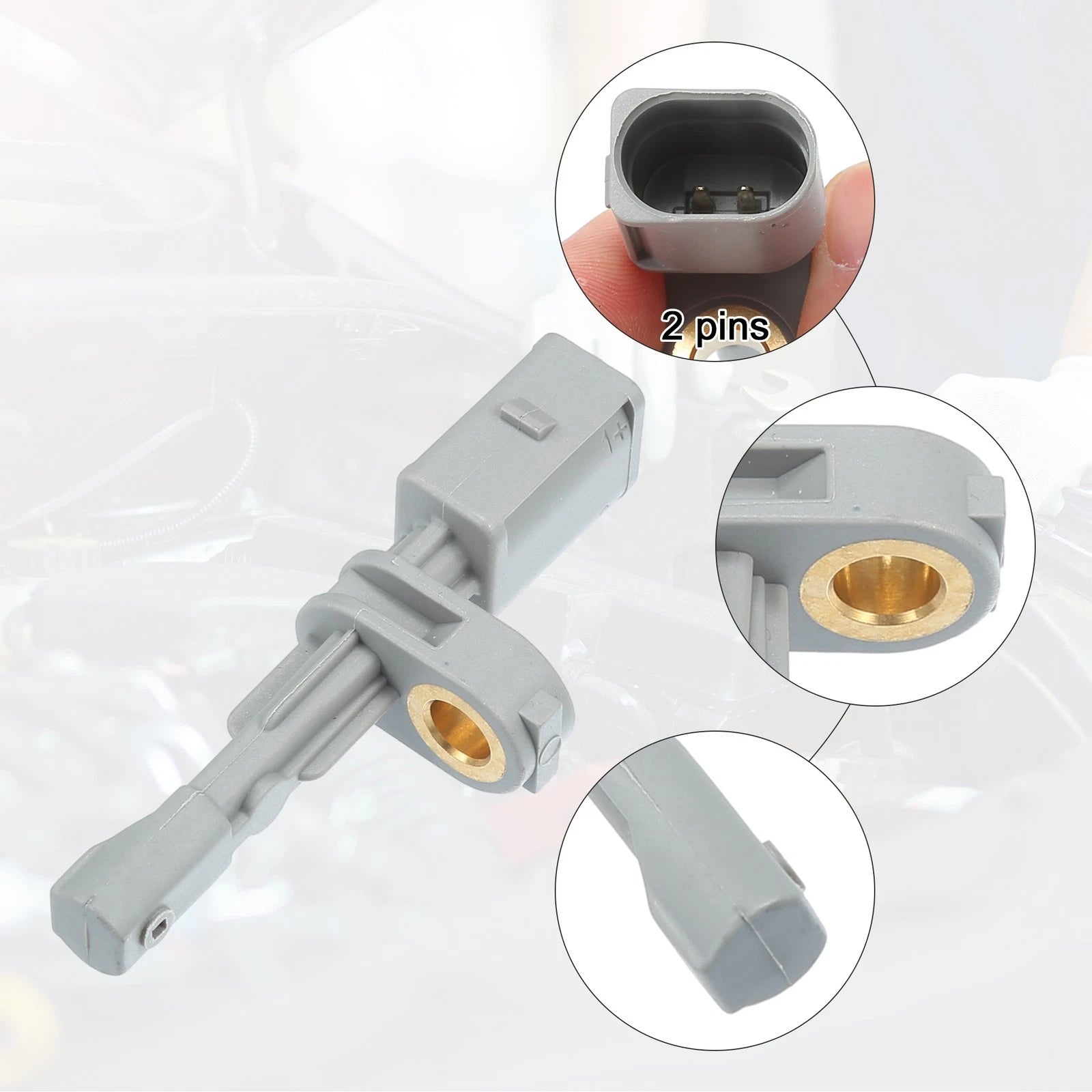 2X Rear ABS Sensor for Audi A3, Volkswagen Golf (No.WHT003864A)
