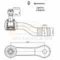 2PC Front Idler Pitman Arm Kit for Chevrolet Silverado 1500 GMC Cadillac K6534