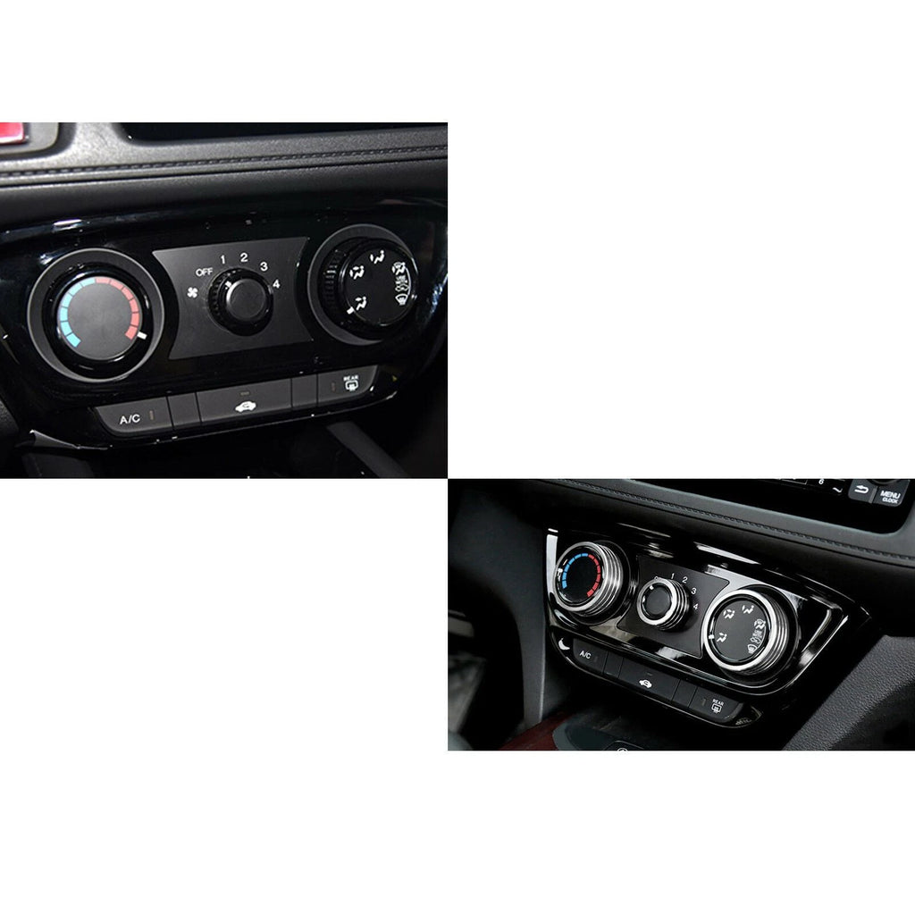 Silver Aluminum AC Volume Switch Knob Trim Ring for Honda Fit Jazz (2009-2014)