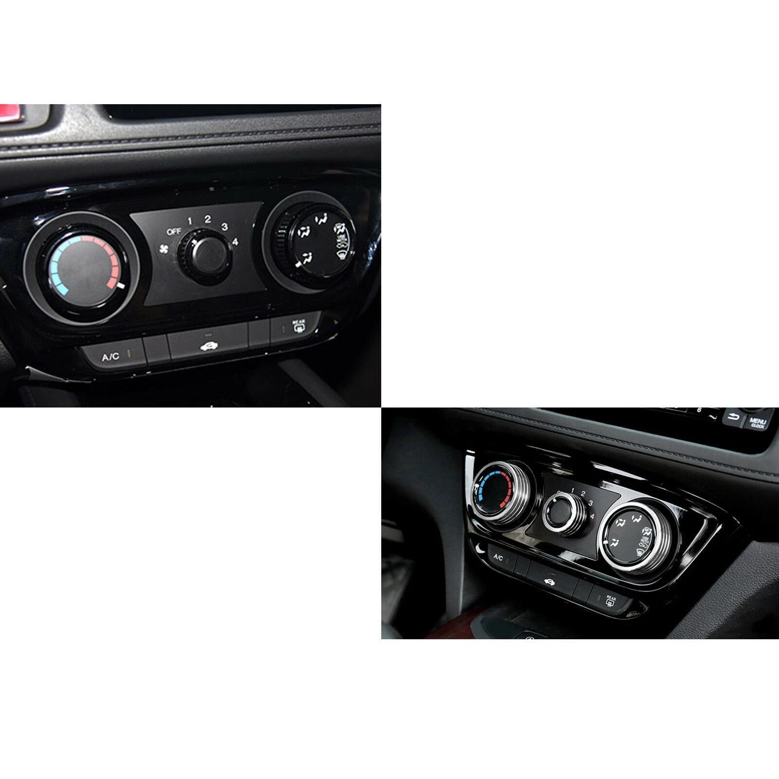 Silver Aluminum AC Volume Switch Knob Trim Ring for Honda Fit Jazz (2009-2014)
