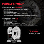 Front Drilled Rotors & Ceramic Brake Pads for Hyundai Elantra Veloster (2011–2023)
