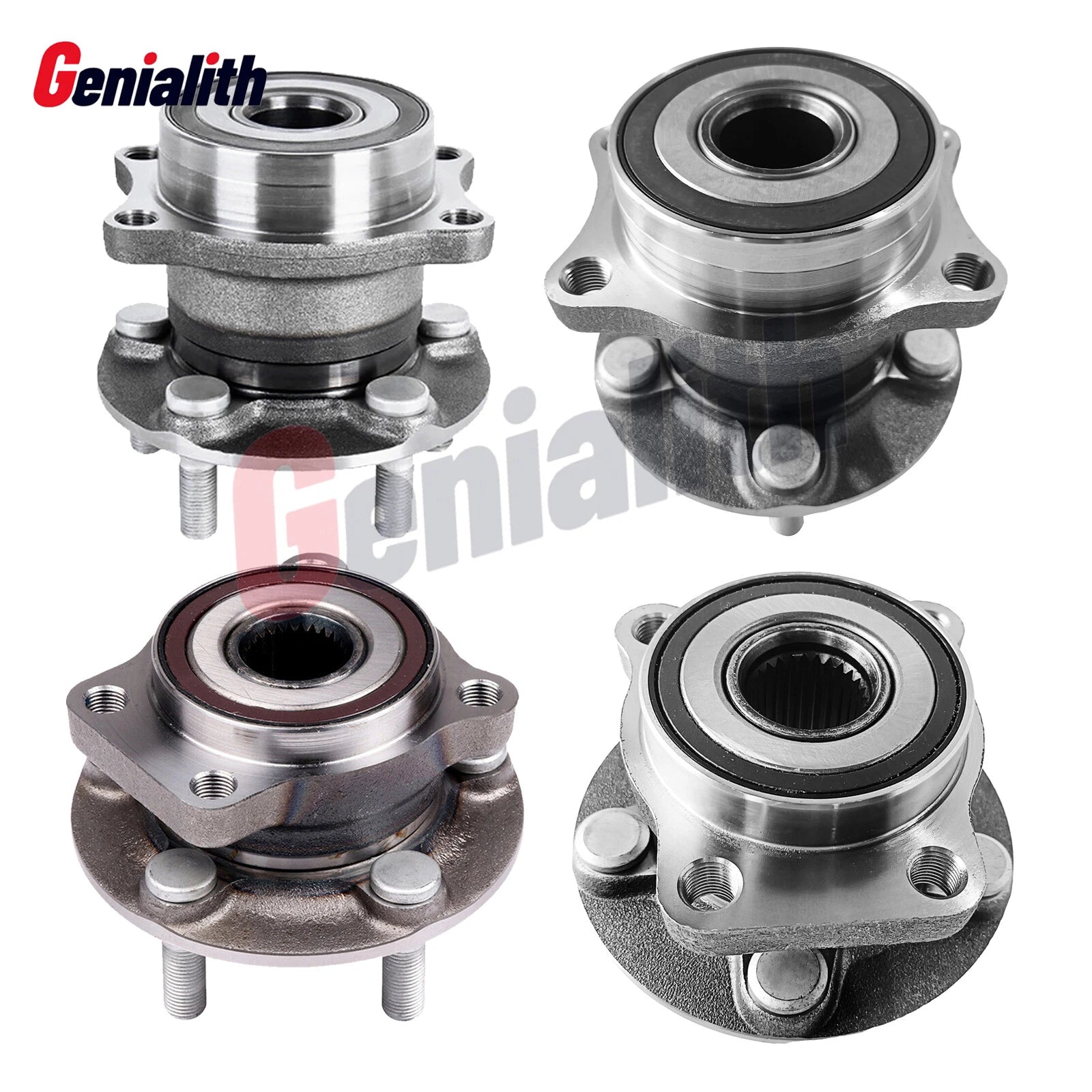 Front and Rear Wheel Hub Bearings Set of 4 for Subaru Forester Impreza WRX (2000–2020)