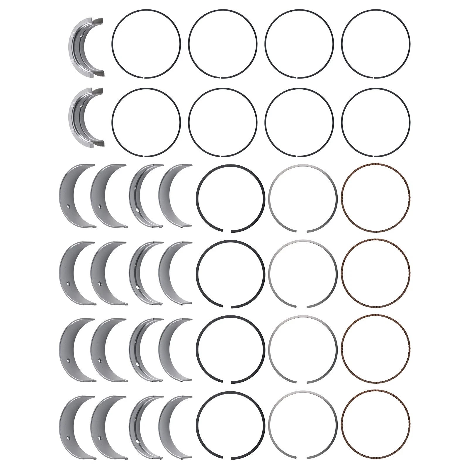 Complete Ring Set for Nissan Pickup/Stanza 2.4L KA24E (1989-1997)
