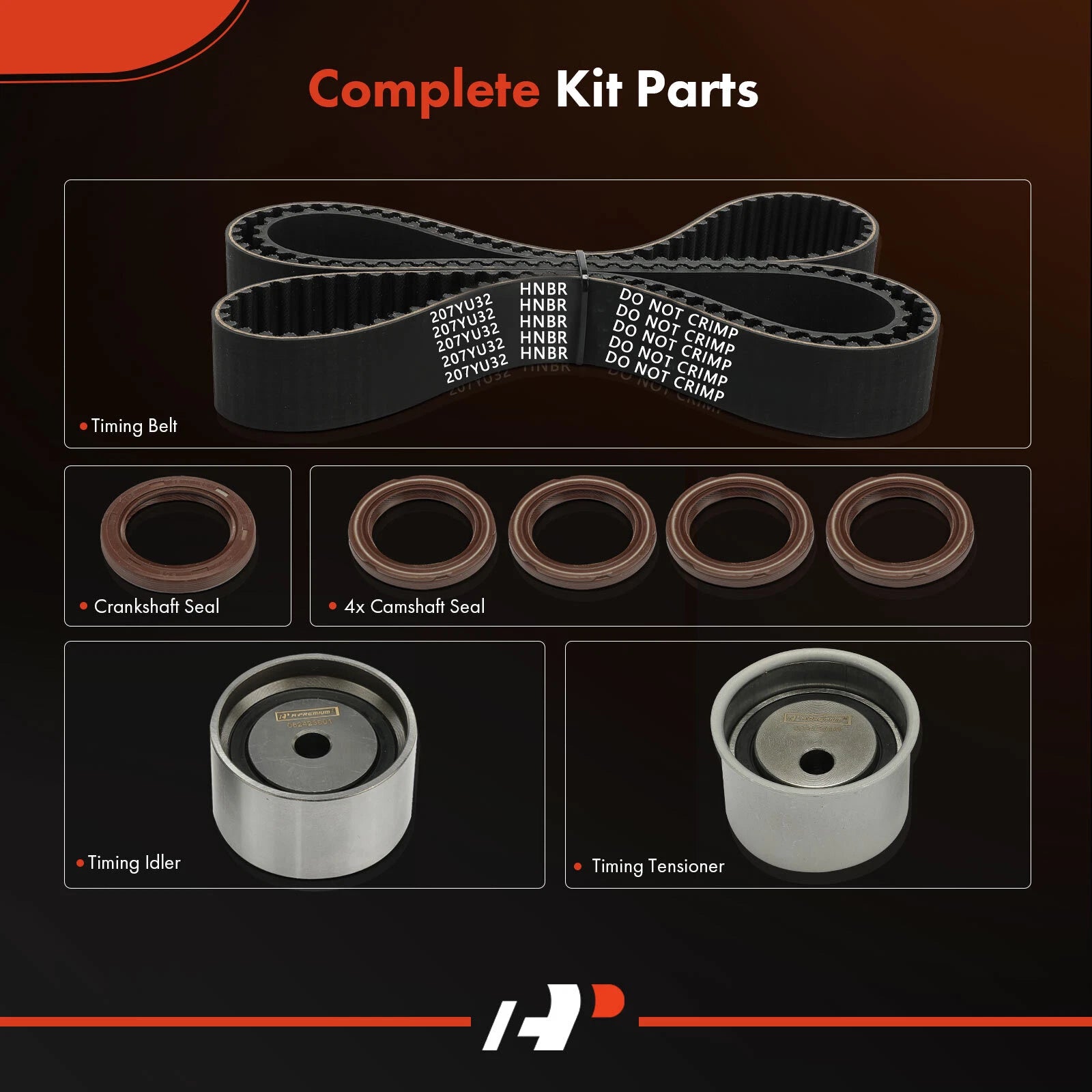 8X Timing Belt Kit for Hyundai Sonata (1999–2005) Kia Optima (2001–2006)