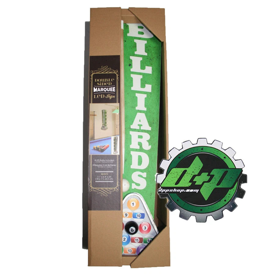 LED Double-Sided Marquee Sign for Billiards Pool Hall Decor