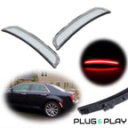 Clear Lens Red LED Rear Side Marker Lights for Chrysler 300 (2015–2023)