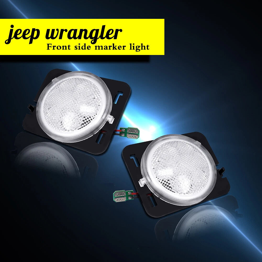 LED Front Side Marker Lights for Jeep Wrangler JK (2007–2015)