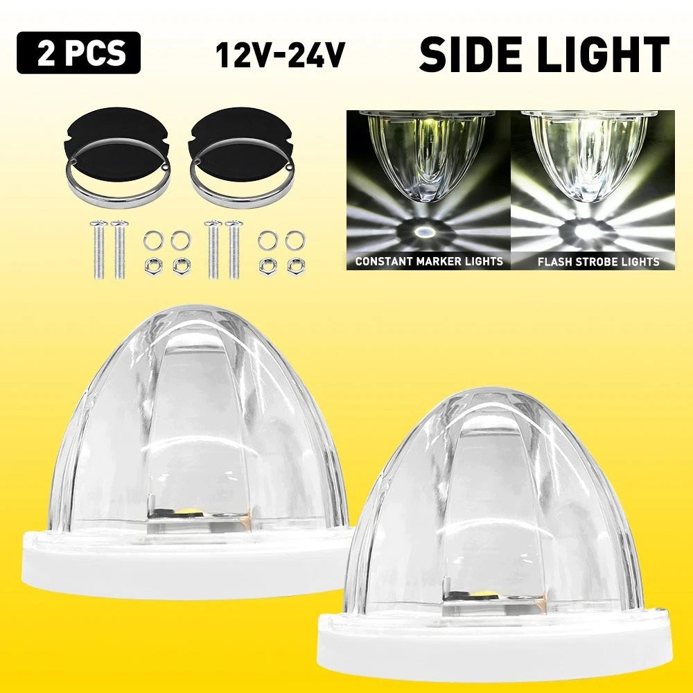 2X Watermelon Light for Universal Truck Trailer (Stainless Steel Ring)