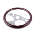 Racing 380mm 15" Classic Wood Grain Deep Dish Steering Wheel for Universal