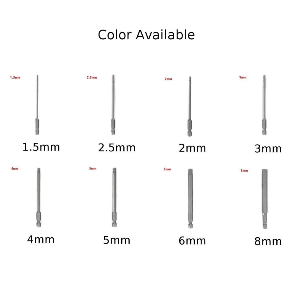 Hexagon Screwdriver Bit for Power Drill (100mm Length)