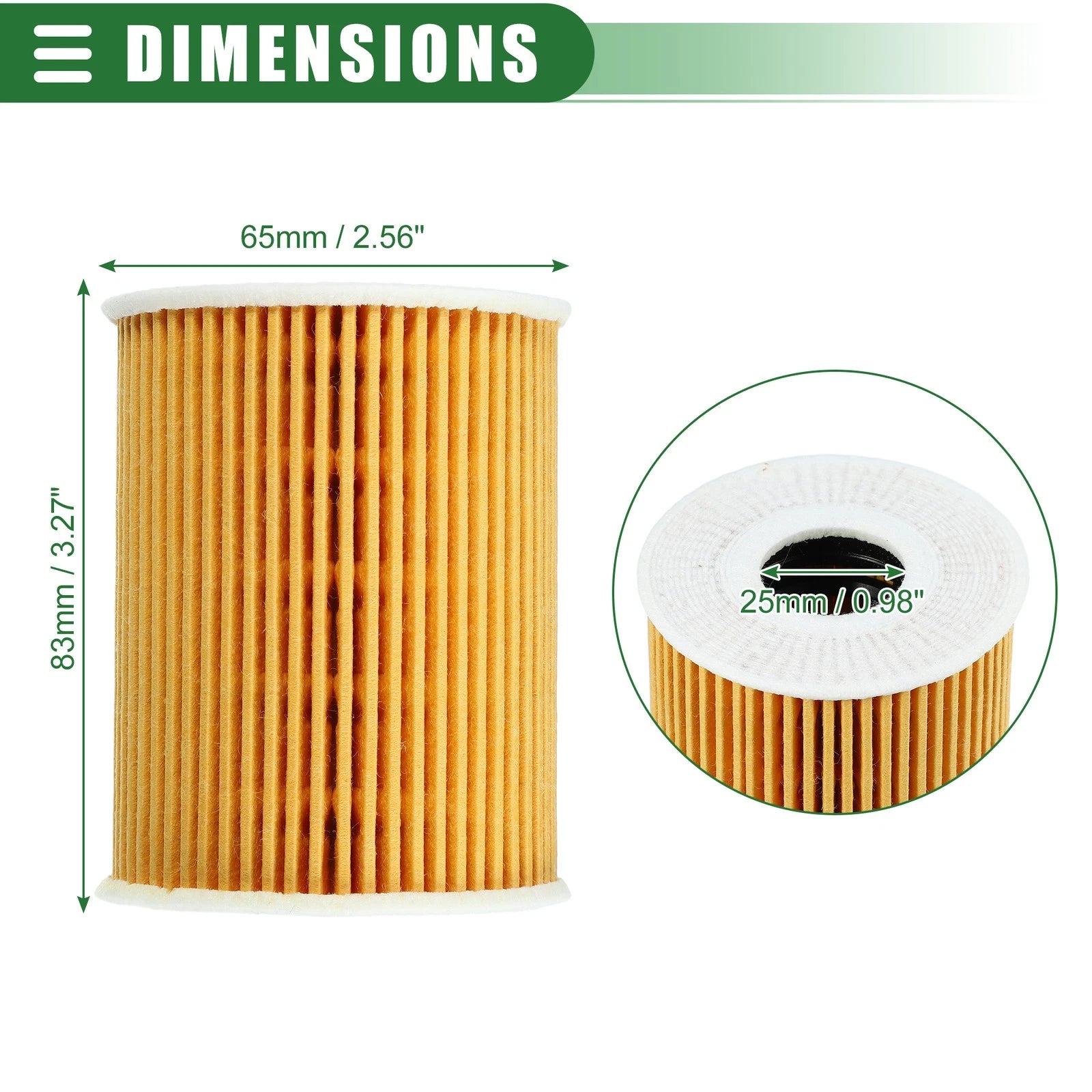 Set of 2 Engine Oil Filters for Kia Telluride (2020–2023) No. 263203CKB0