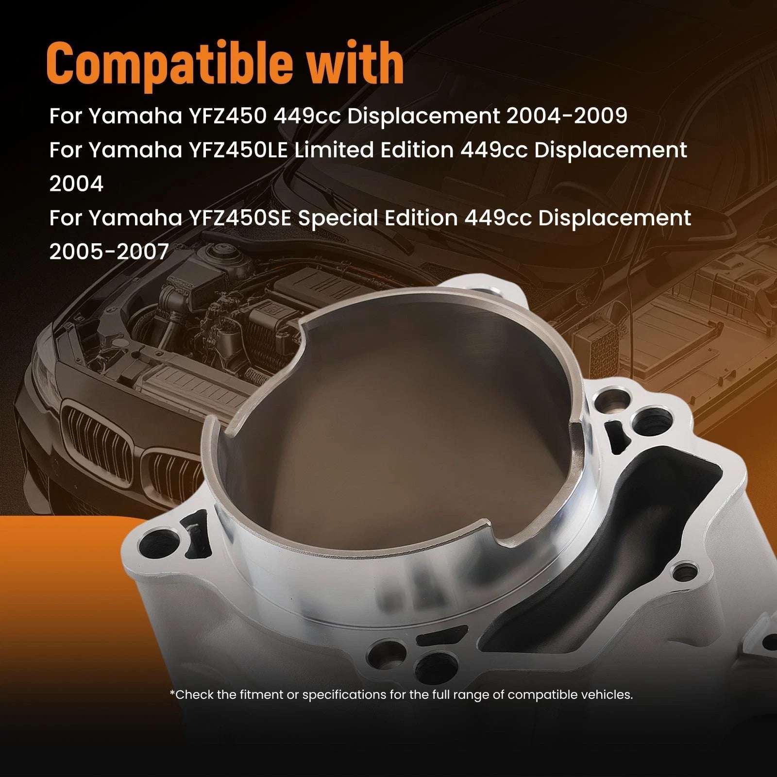 95mm Cylinder Piston Kit for Yamaha YFZ450 (2004–2009) 5TA-11311-01-00