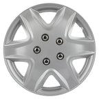 Set of 4 15" Wheel Full Hub Caps for R15 Tires & Steel Rim Silver