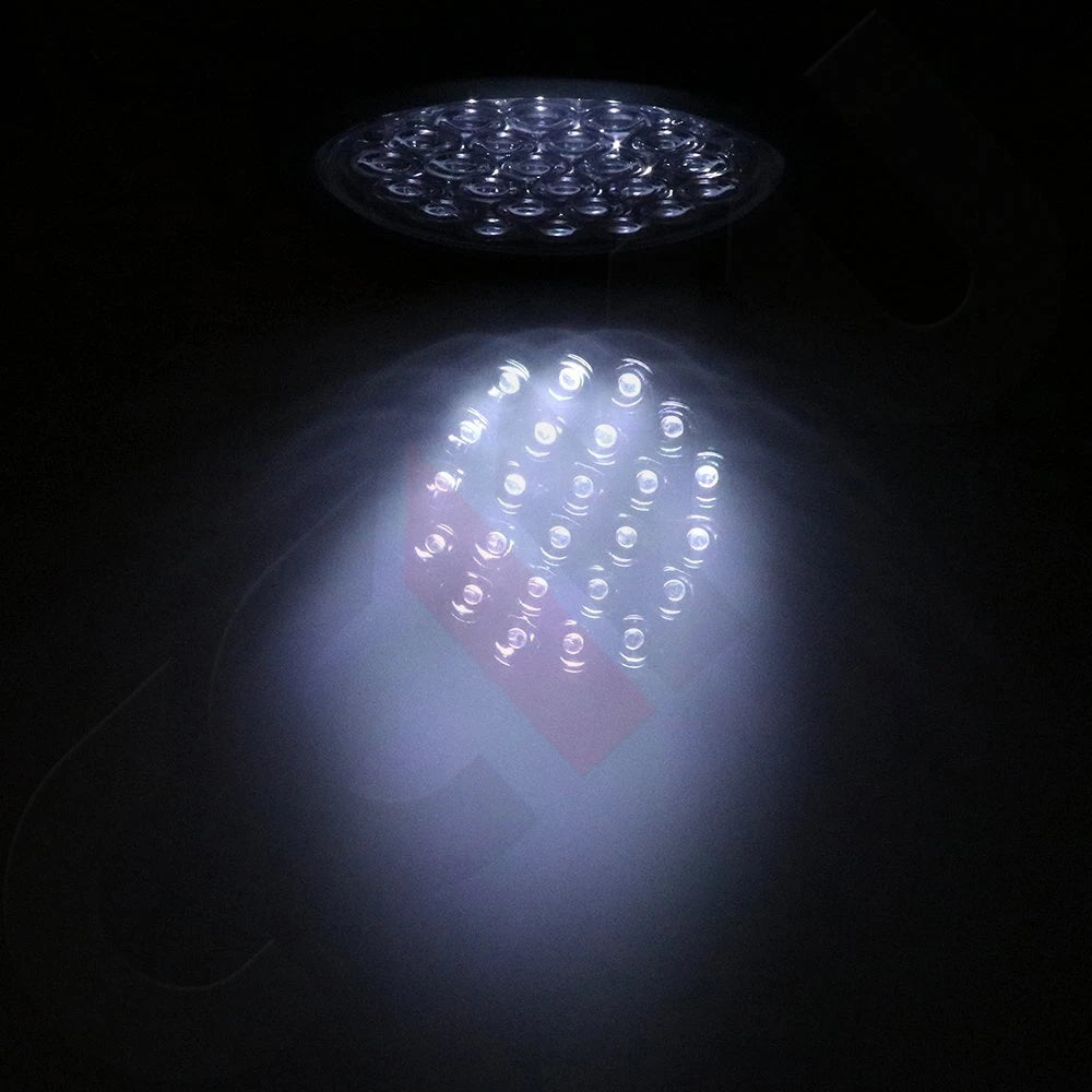 Set of 2 4'' Round White LED Reverse Lights for Truck Trailer (24V)