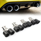 Stainless Steel Carbon Muffler Tip 89mm Outlet for Universal Car Exhaust