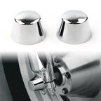 Front Axle Cap Nut Covers for Harley Sportster Dyna Road Glide King FLSTC (Chrome)
