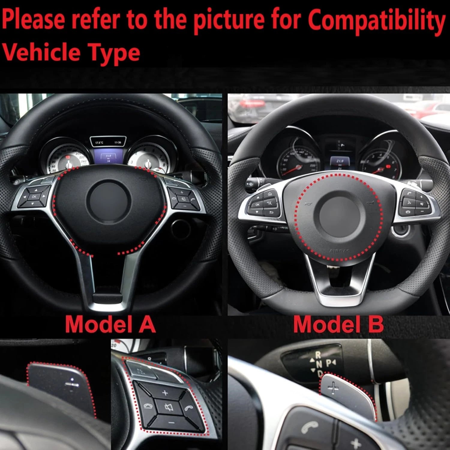 Add-On Paddle Shift Cover for Mercedes-Benz C E GLA GLC (2014-2020)
