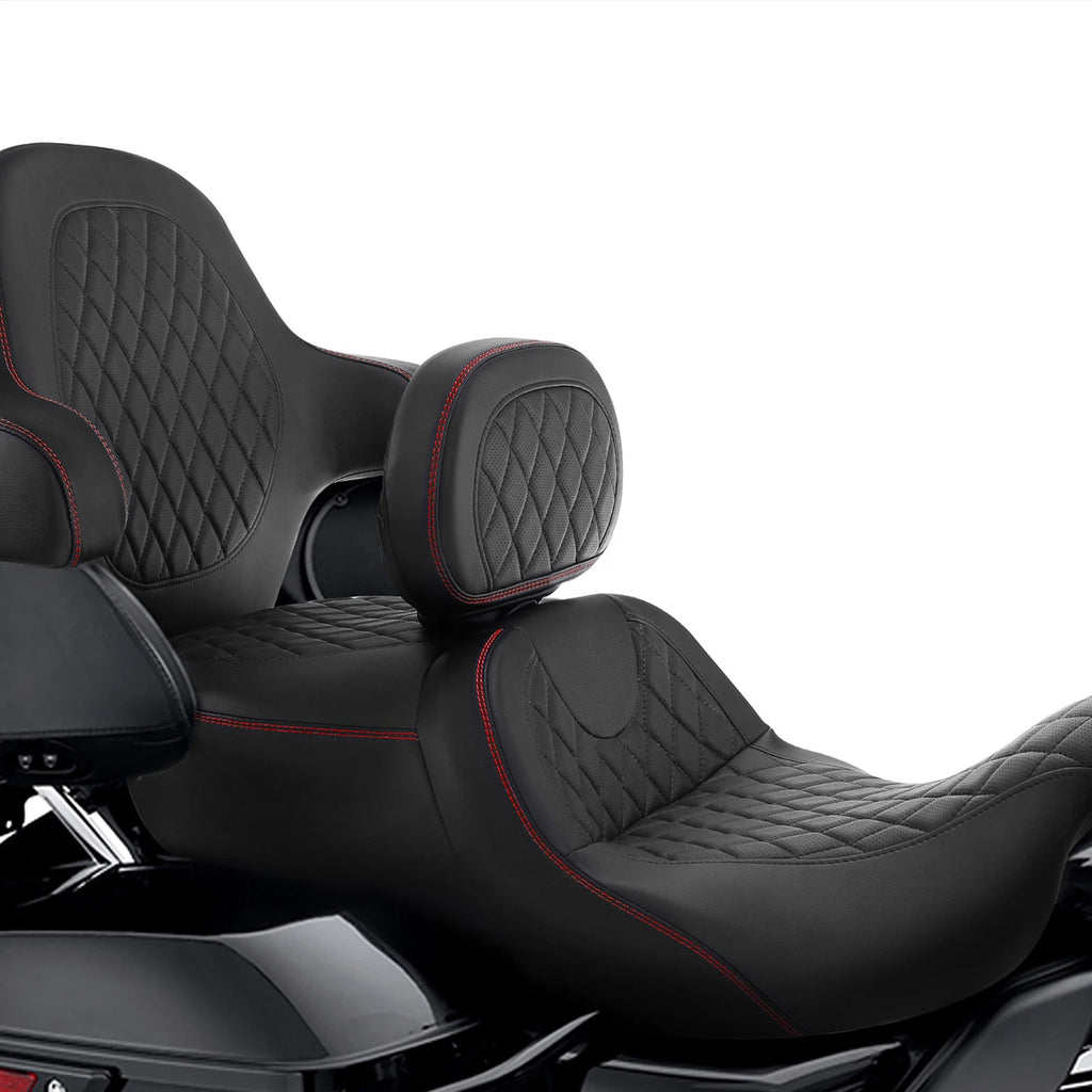 Front Driver Backrest with Mounting Kit for Harley Road Glide (2009–Present)