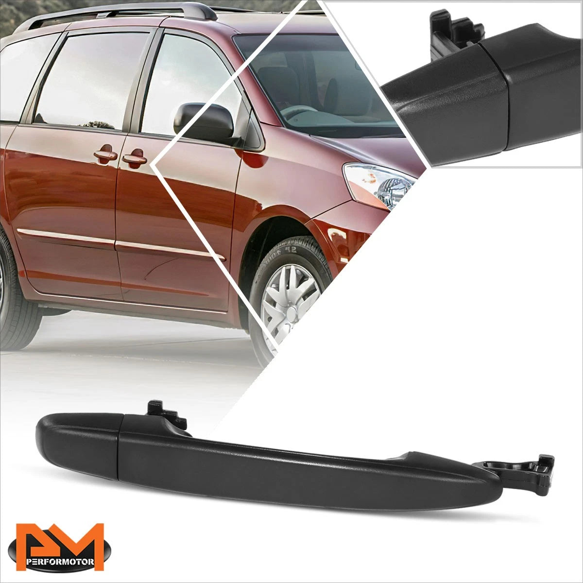 Set of 2 Exterior Door Handles for Toyota Sienna (2004–2010)