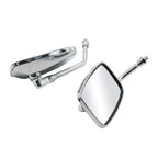 Pair Chrome Rearview Side Mirrors for Honda Suzuki Kawasaki