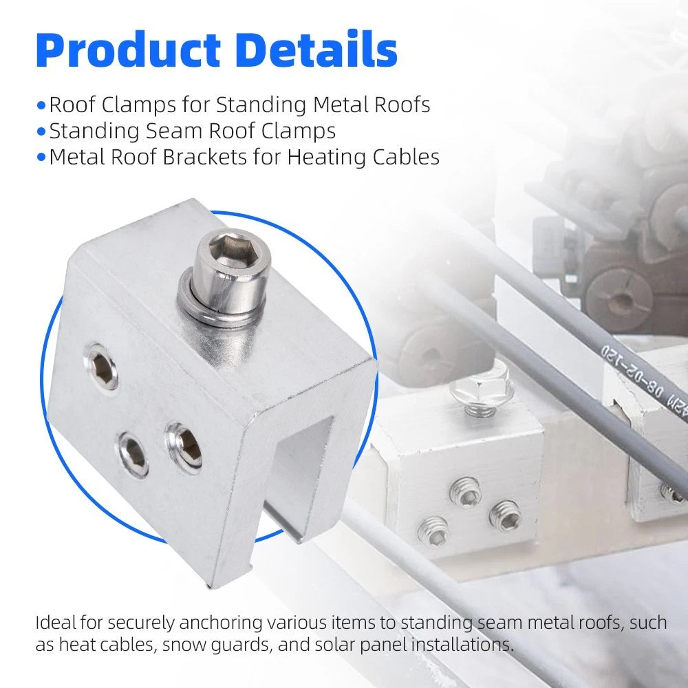 24PCS Standing Seam Roof Clamps for Solar Panel Bracket