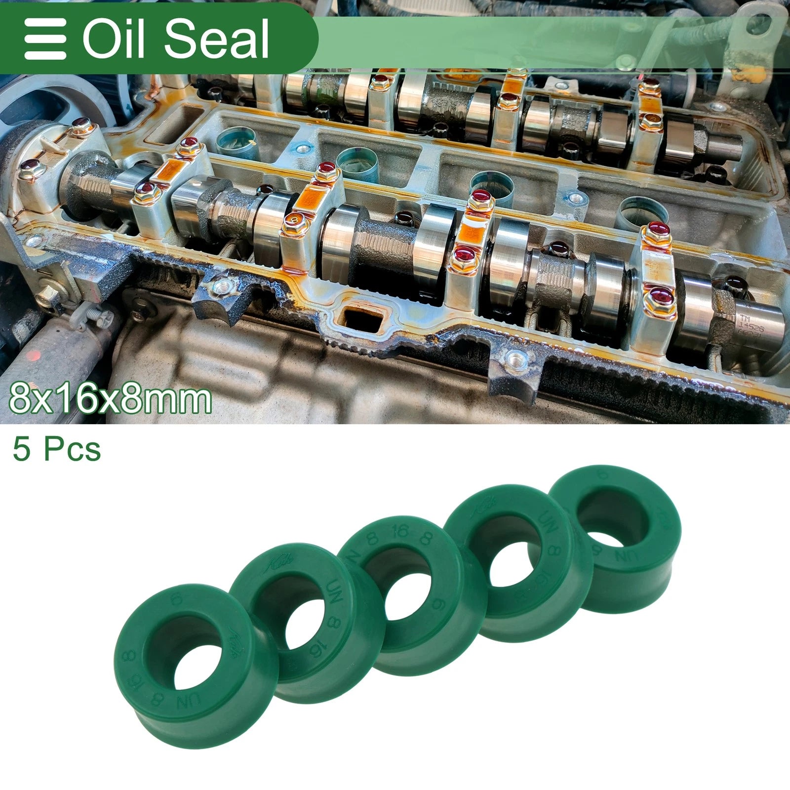 Set of 5 Oil Seal Rotary Shaft Seal 8x16x8mm for Various Models 