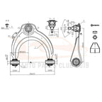 Set of 12 Control Arms and Ball Joints for Honda Accord (2003–2007)
