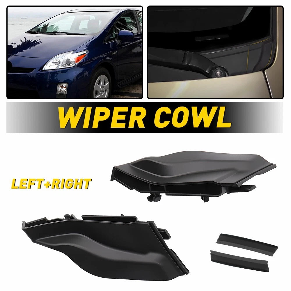Front Windshield Wiper Side Cowl Extension Cover Trim for Toyota Prius (2010–2015)