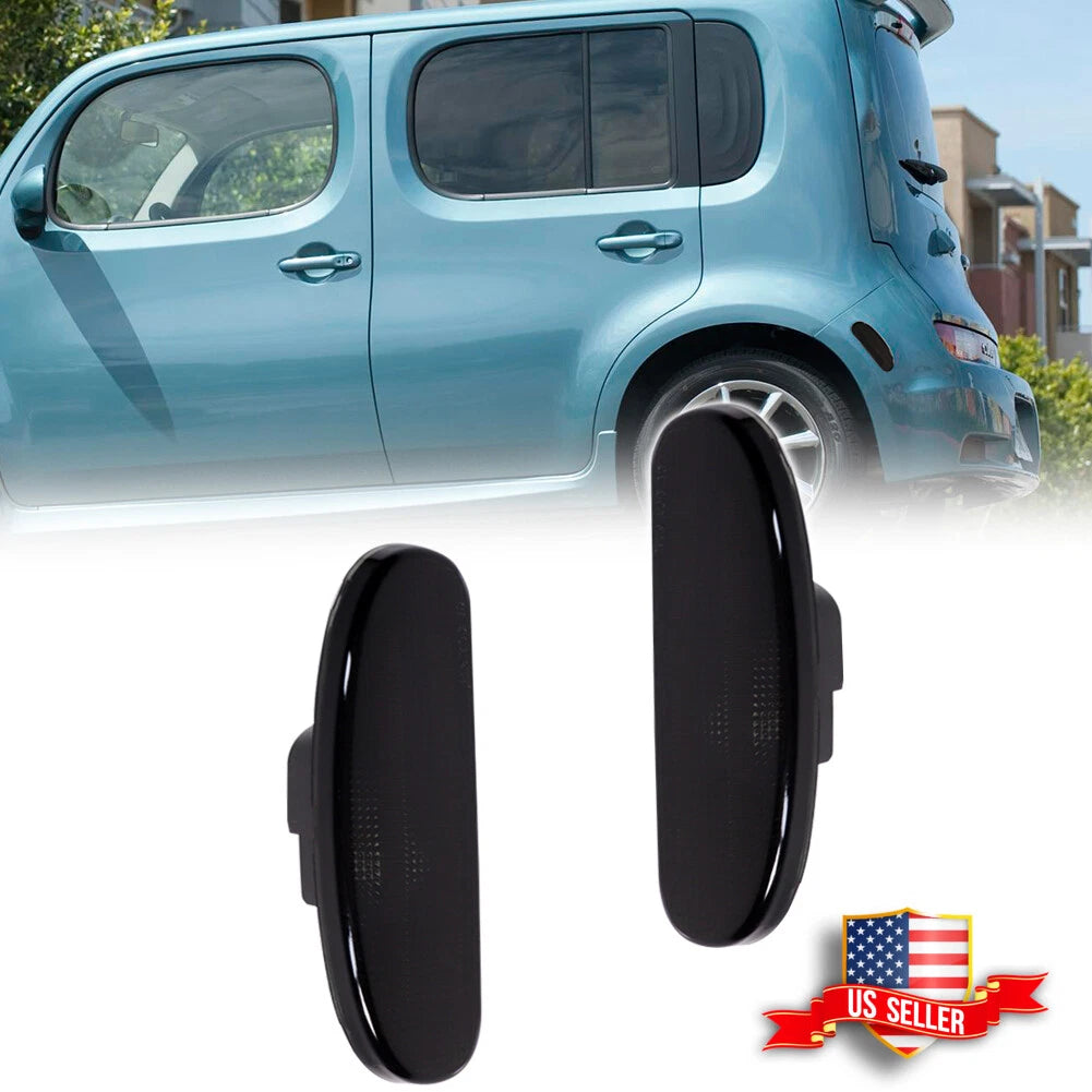 2X Smoked Lens Rear Bumper Side Marker Lights for Nissan Cube (2009–2014)