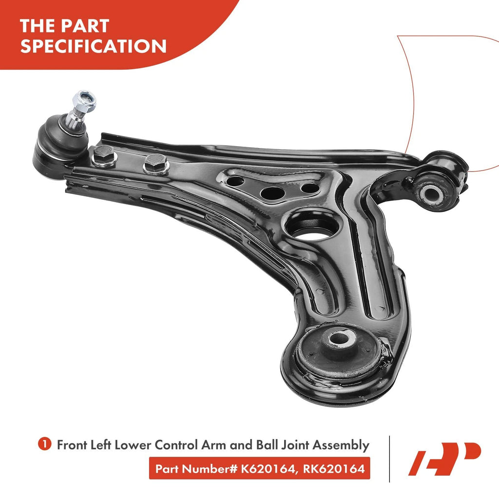 Set of 8 Front Control Arm Ball Joints Tie Rods for Chevy Aveo (2004–2011)