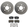 Hella Rear Solid Rotor & Bosch QuietCast Ceramic Disc Brake Pad Kit for A4 Quattro (2002–2008)