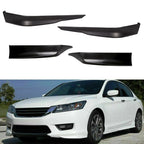Matte Black Front and Rear Bumper Spoiler Lip for Honda Accord (2013–2015)