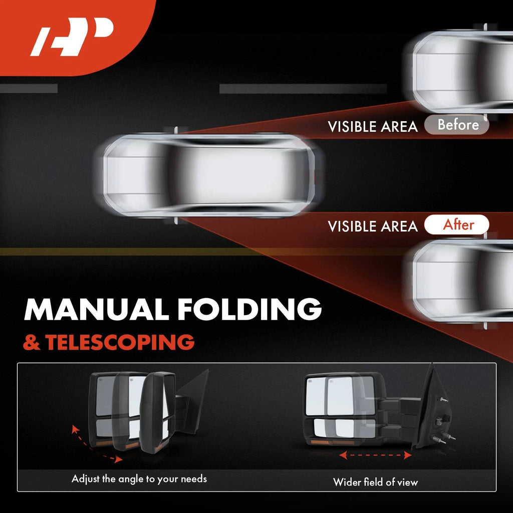 Pair Power Towing Mirrors with Signal for Ford F-150 (2004–2006)