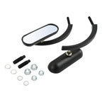 Black Mini Oval Rear View Mirrors for Harley Touring Softail Sportster Dyna