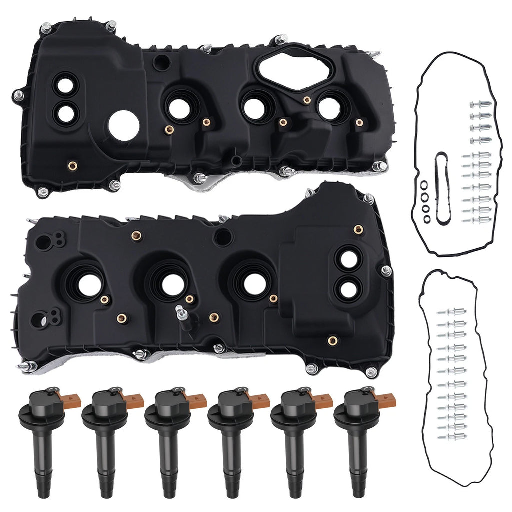Engine Valve Covers w/ 6 Ignition Coils for Ford F-150 Expedition (2013–2017)