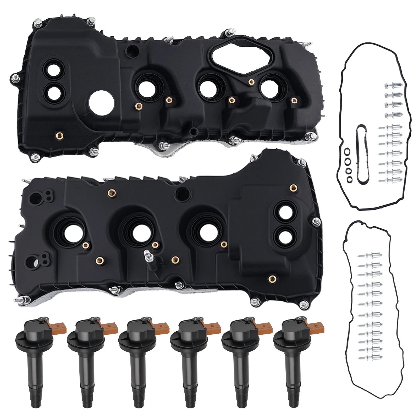 Engine Valve Covers w/ 6 Ignition Coils for Ford F-150 Expedition (2013–2017)