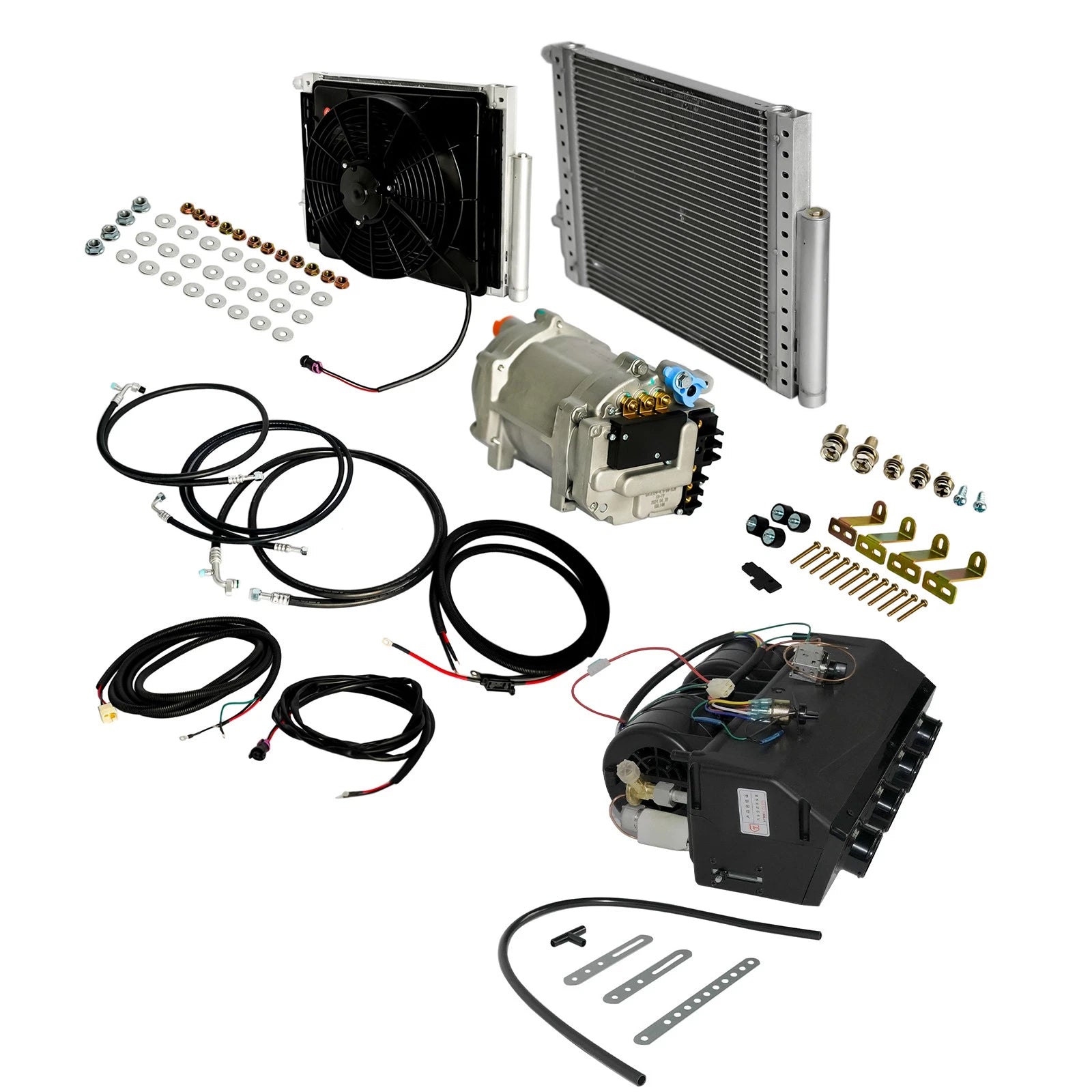12V Underdash Electric A/C Compressor Kit for