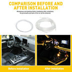 19.6ft RGB LED Fiber Optic Neon Strip Lights for Car Interior