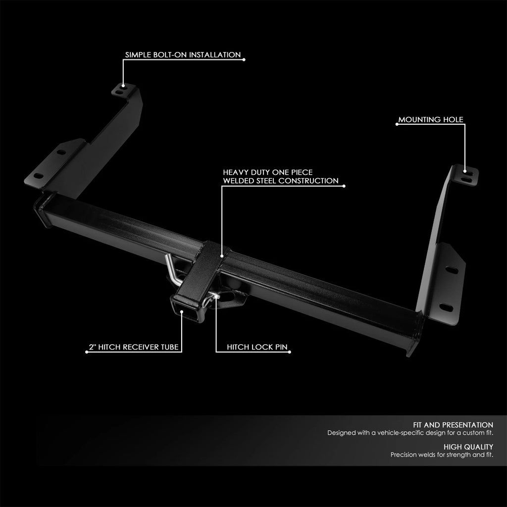 Rear 2" Trailer Hitch Receiver Kit for GMC Savana 1500 (1996–2004)