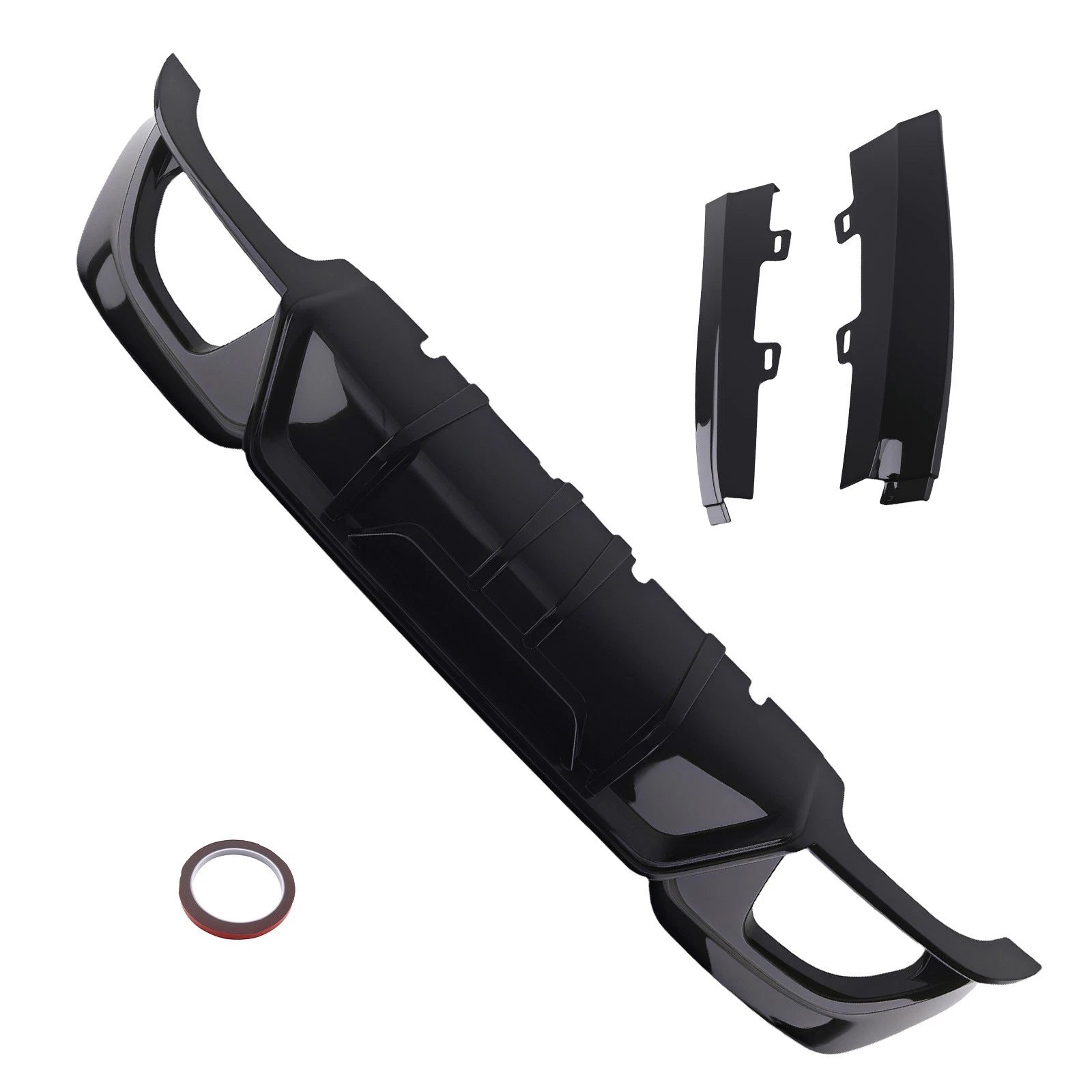 Glossy Black Sport Kit for BMW G20 3 Series M Sport 19-22 Rear Diffuser Bumper