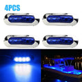 4 LED Cabin Deck Courtesy Lights for Marine Boat (12V–24V)