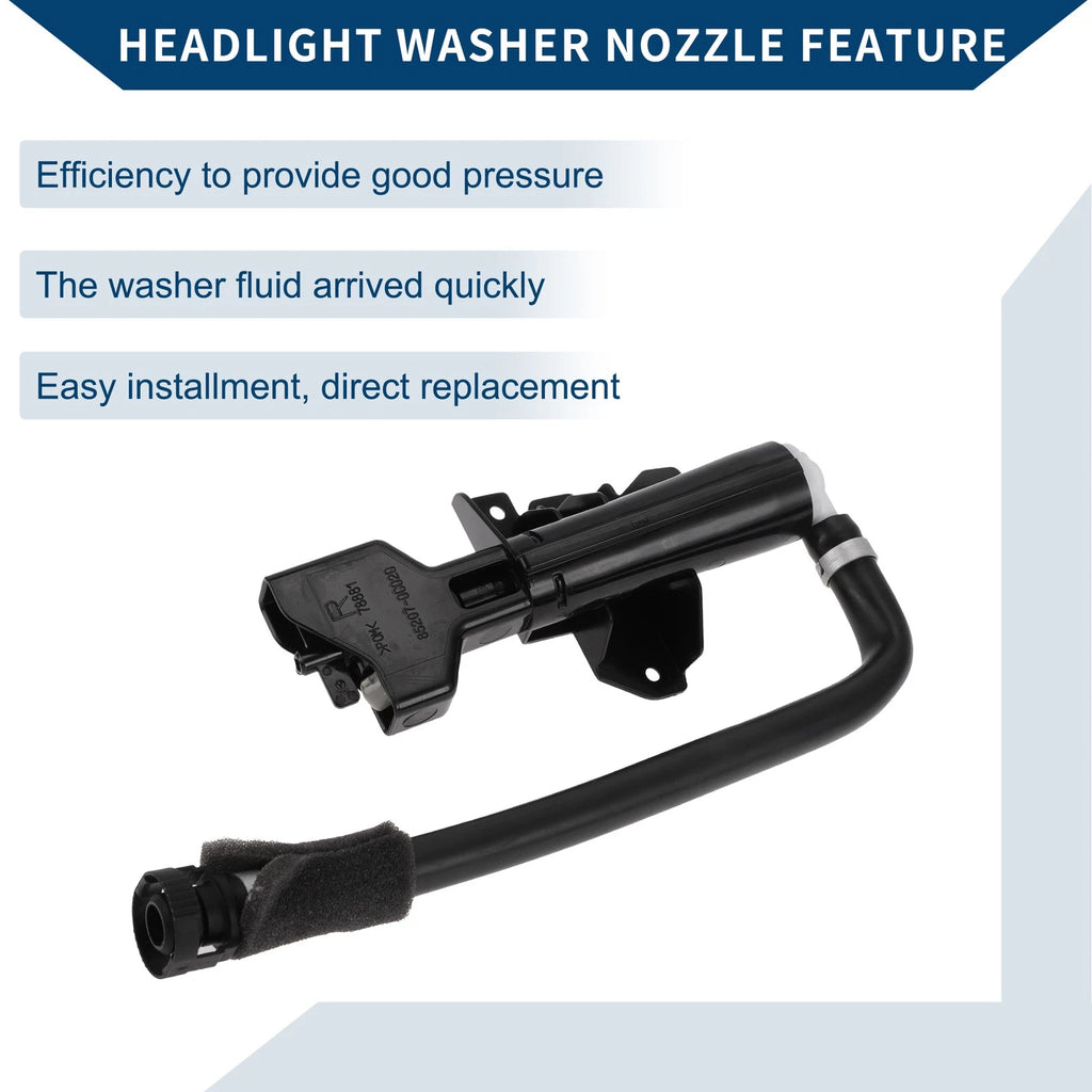 Front Passenger Side Headlight Washer Nozzle for Toyota Sequoia (2001–2022) No. 852070C020