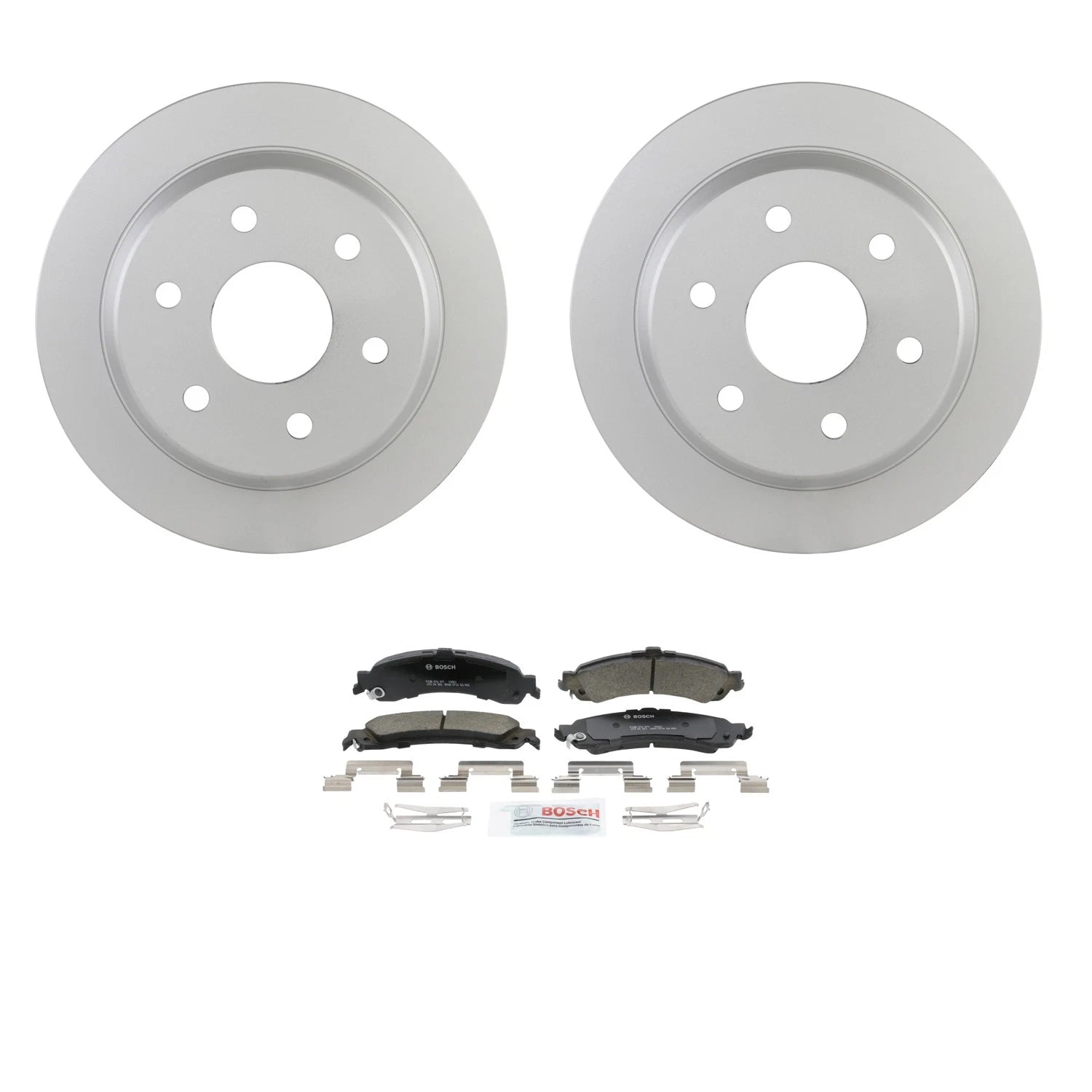 Bosch QuietCast Rear Rotors & Ceramic Disc Brake Pad Kit for GMC Sierra 1500 (2014–2020)