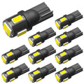 10X T10 LED License Plate Bulbs for Various Vehicles (168 2825 194 W5W)