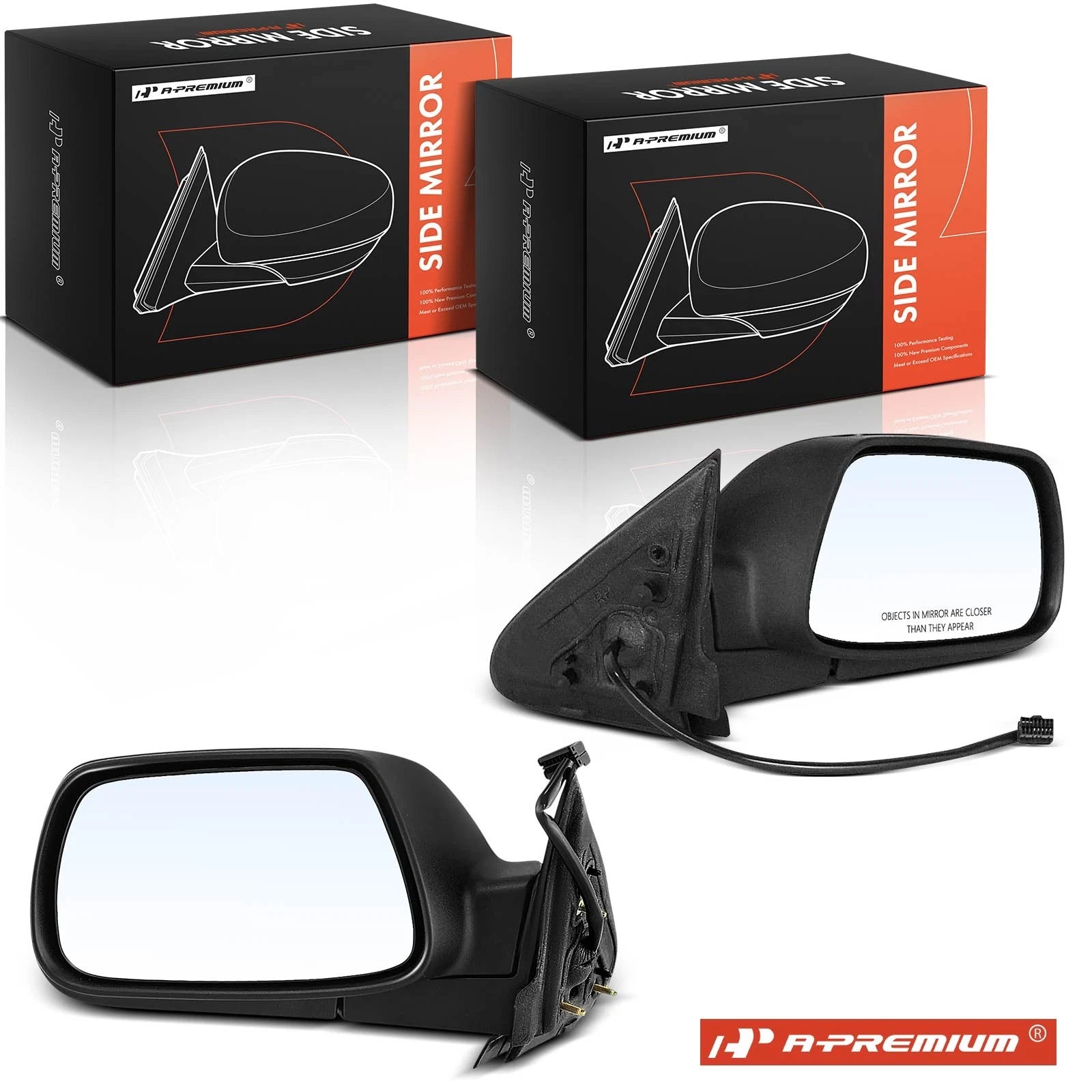 2X Power Mirrors for Jeep Grand Cherokee (2005–2010) Manual Folding