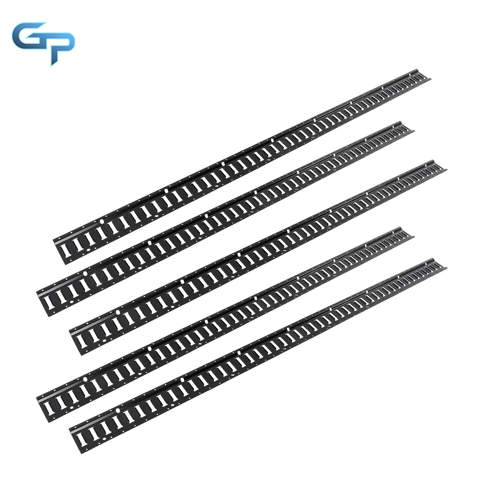 Set of 5 Track Tie Down Rails for Garages Vans Trailers