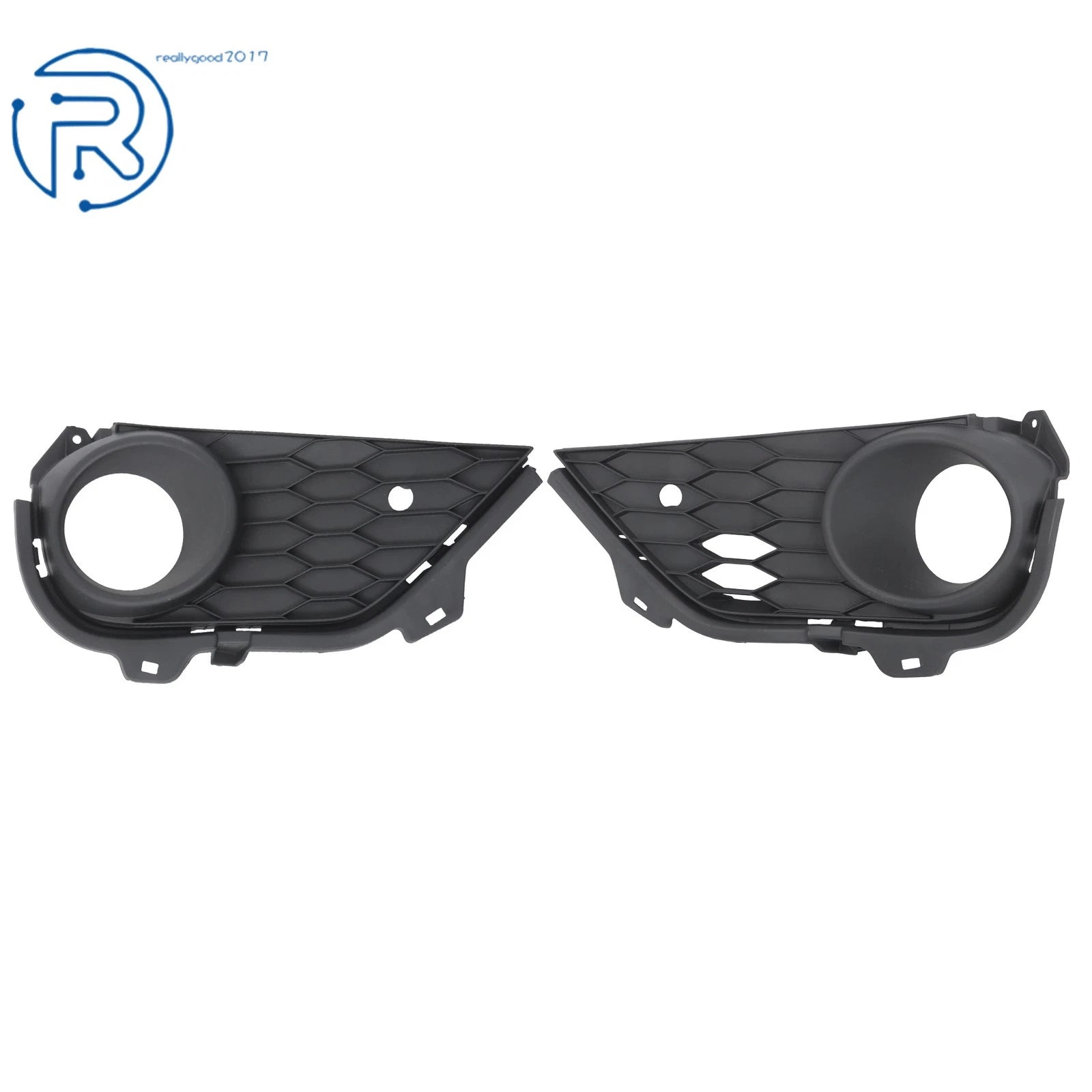 Fog Light Covers for Honda Pilot (2019-2022) Black Trim with Holes