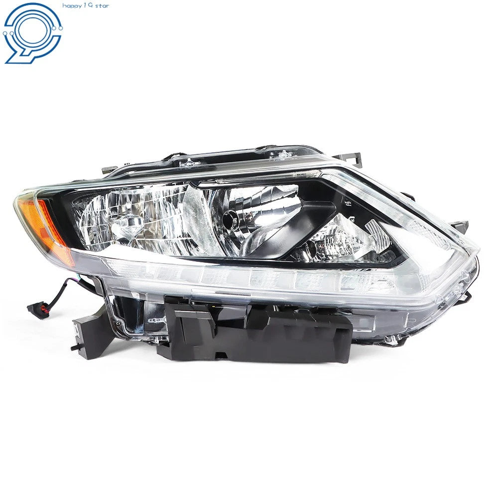 Chrome Headlight for Nissan Rogue (2014-2016) Halogen Clear Lens Right